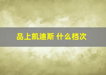 品上凯迪斯 什么档次